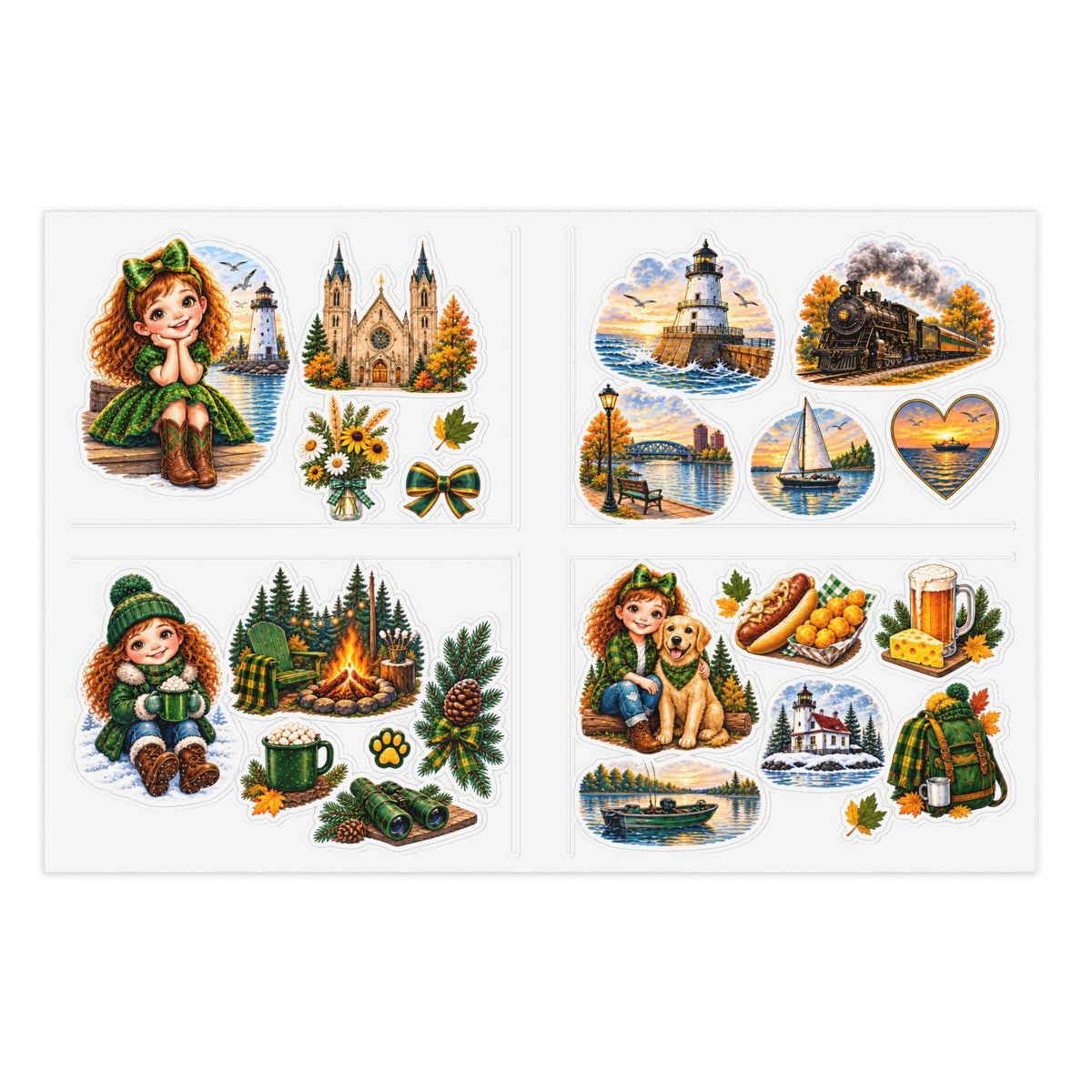Little Miss Hairbow Green Bay Stickers