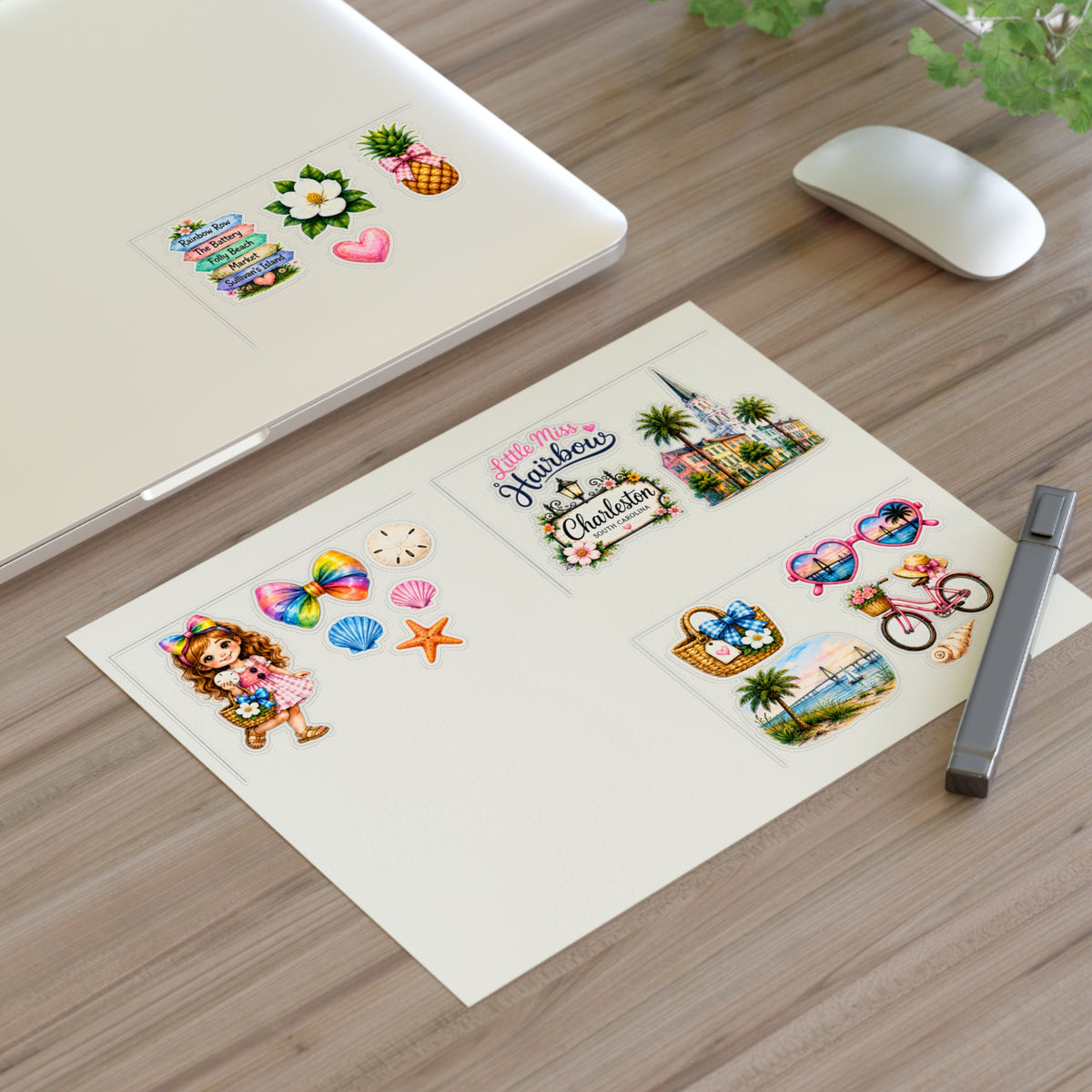 Little Miss Hairbow Charleston Stickers