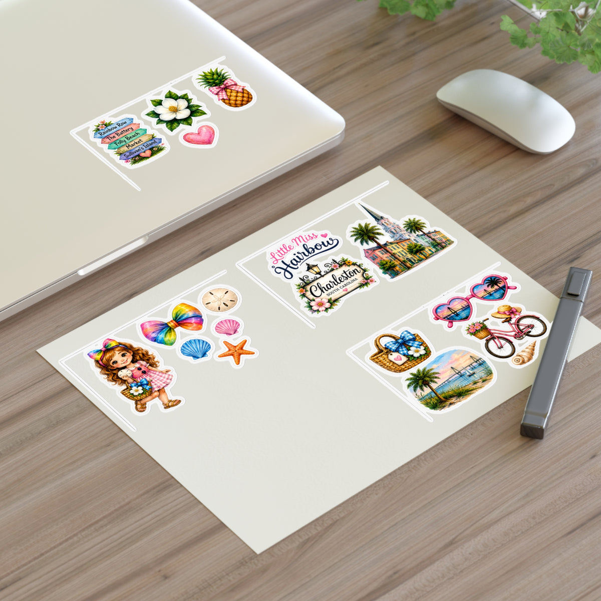 Little Miss Hairbow Charleston Stickers