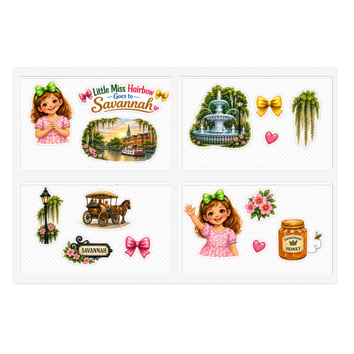 Little Miss Hairbow Savannah Stickers