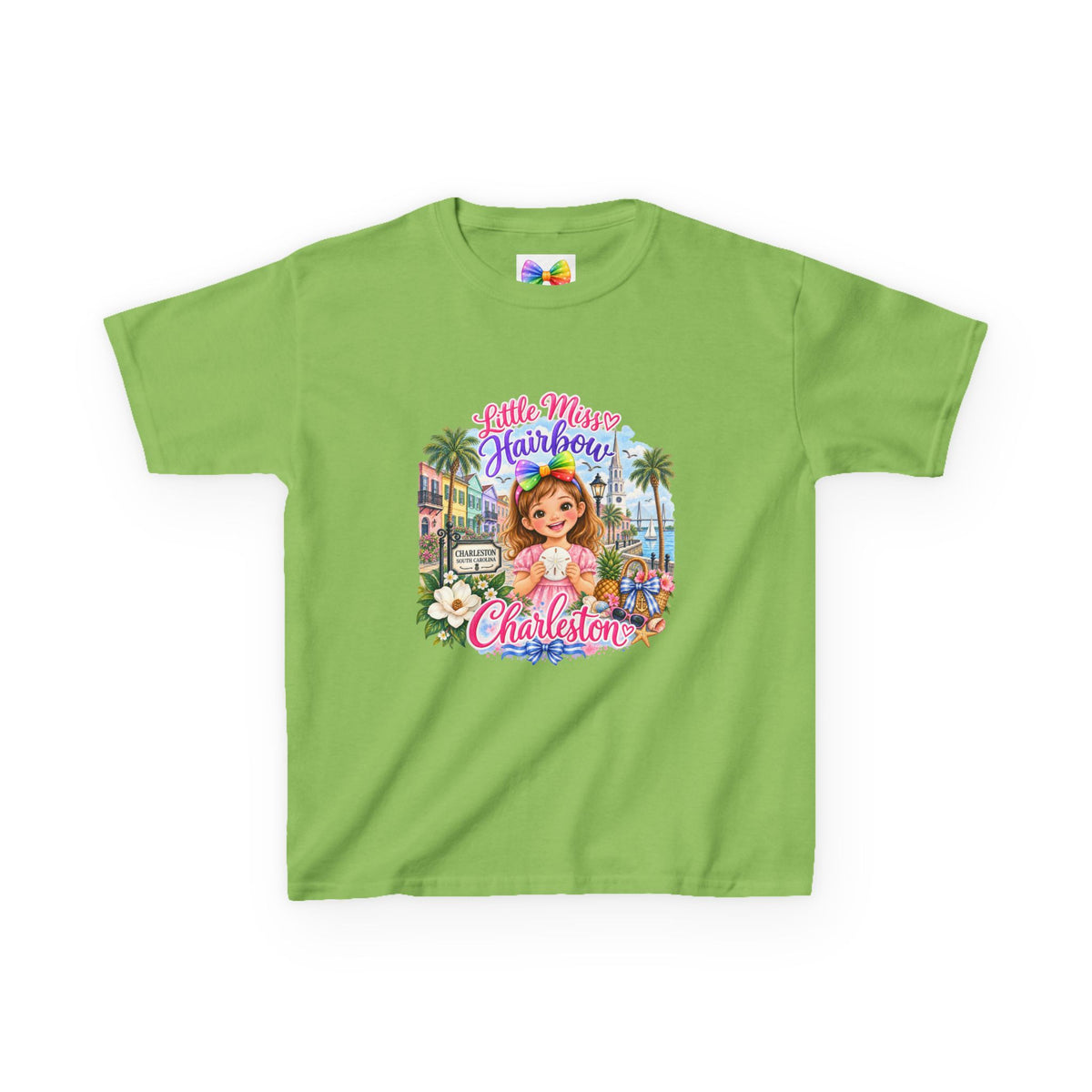 Little Miss Hairbow Goes to Charleston T-shirt
