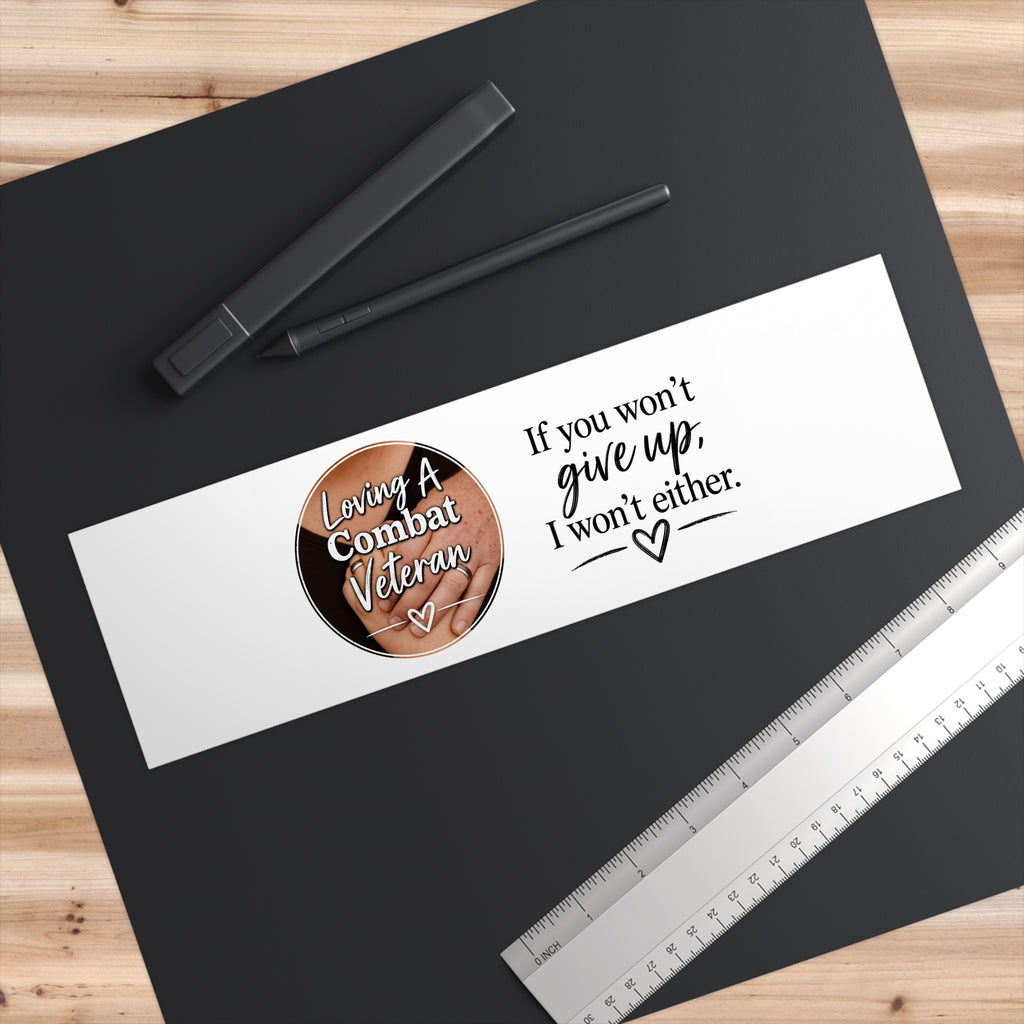 Loving A Combat Veteran Support Sticker