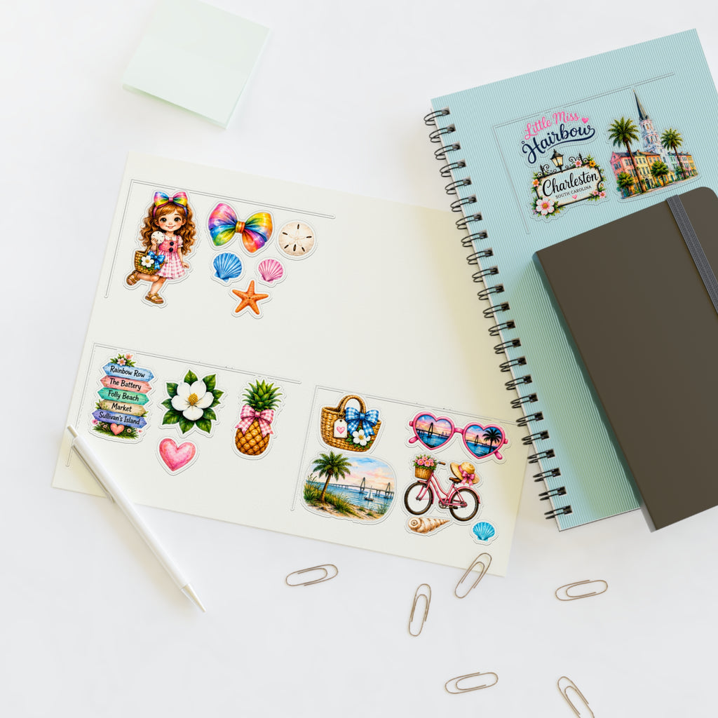 Little Miss Hairbow Charleston Stickers