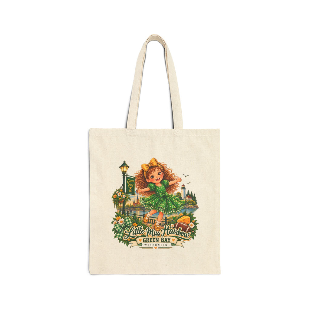 Little Miss Hairbow Goes to Green Bay tote