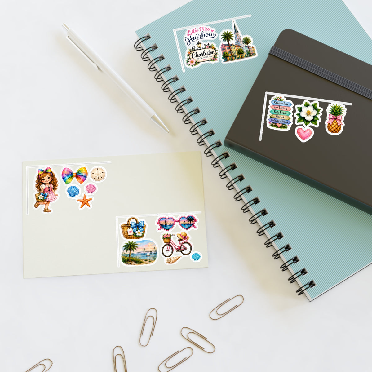 Little Miss Hairbow Charleston Stickers