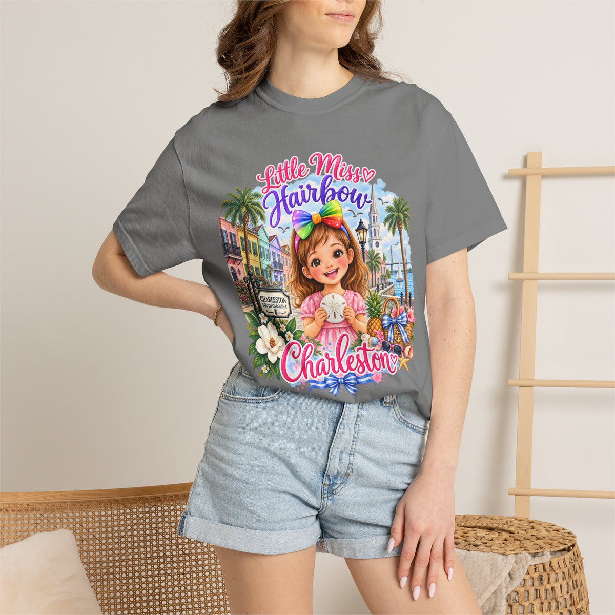 Little Miss Hairbow Charleston T-Shirt