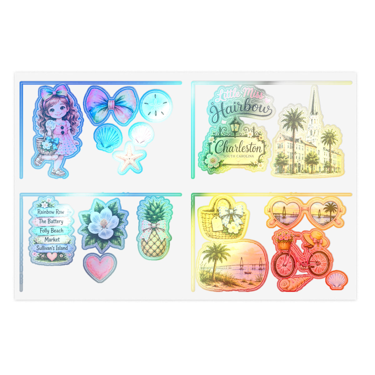 Little Miss Hairbow Charleston Stickers