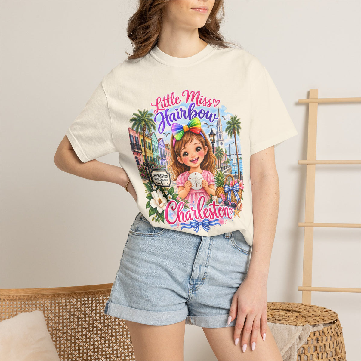 Little Miss Hairbow Charleston T-Shirt