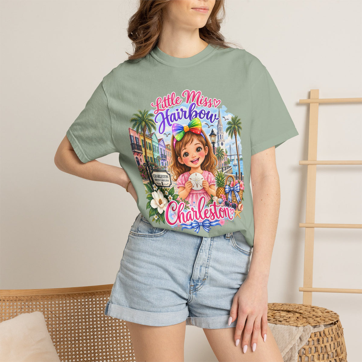 Little Miss Hairbow Charleston T-Shirt