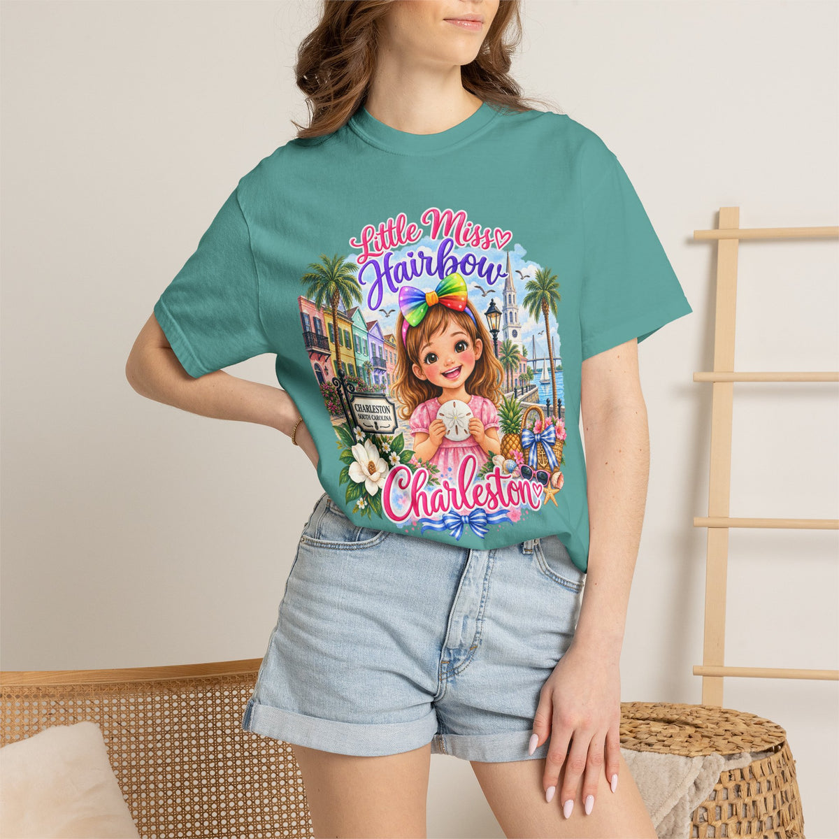 Little Miss Hairbow Charleston T-Shirt