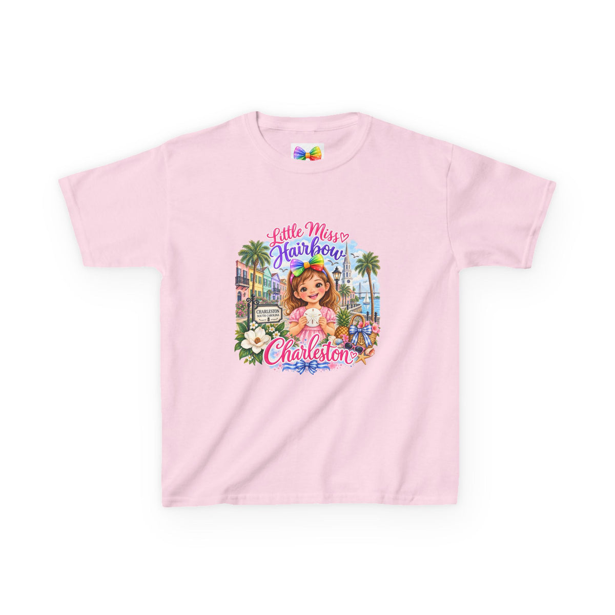 Little Miss Hairbow Goes to Charleston T-shirt