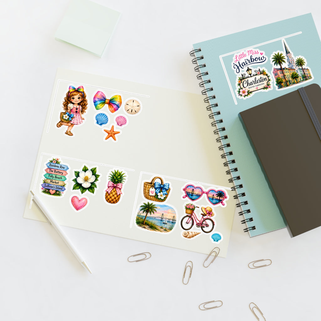 Little Miss Hairbow Charleston Stickers