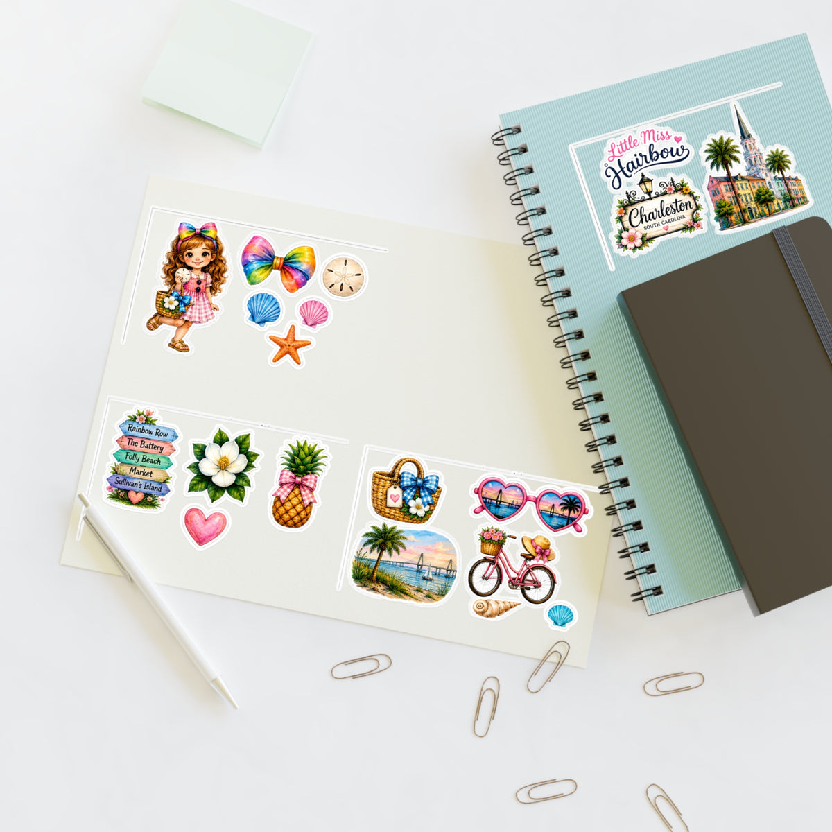 Little Miss Hairbow Charleston Stickers