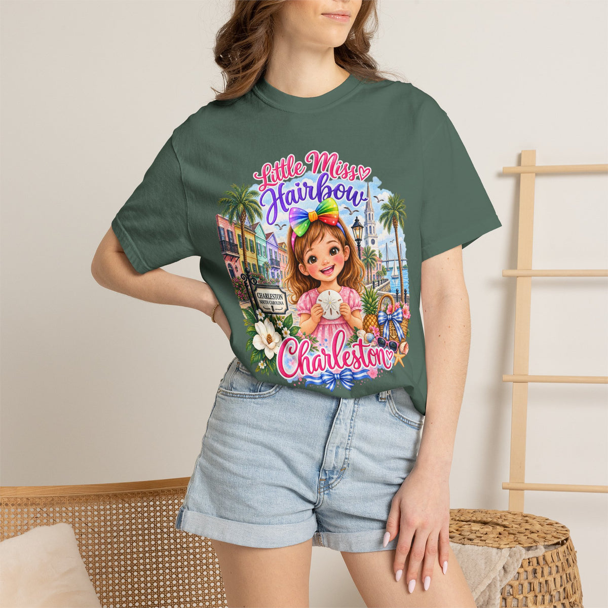 Little Miss Hairbow Charleston T-Shirt