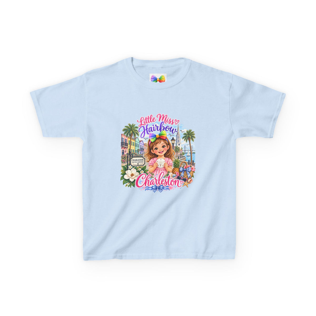 Little Miss Hairbow Goes to Charleston T-shirt