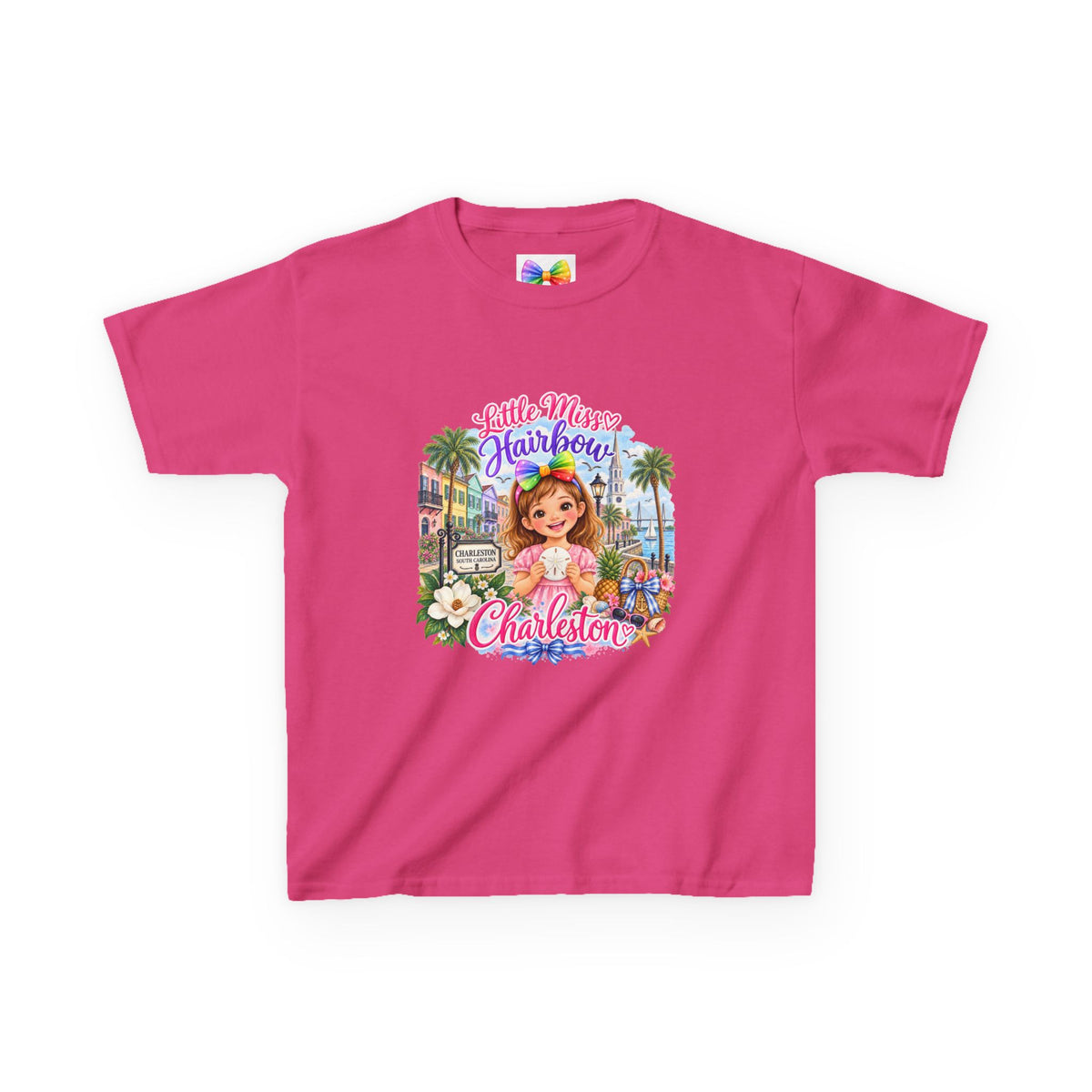 Little Miss Hairbow Goes to Charleston T-shirt