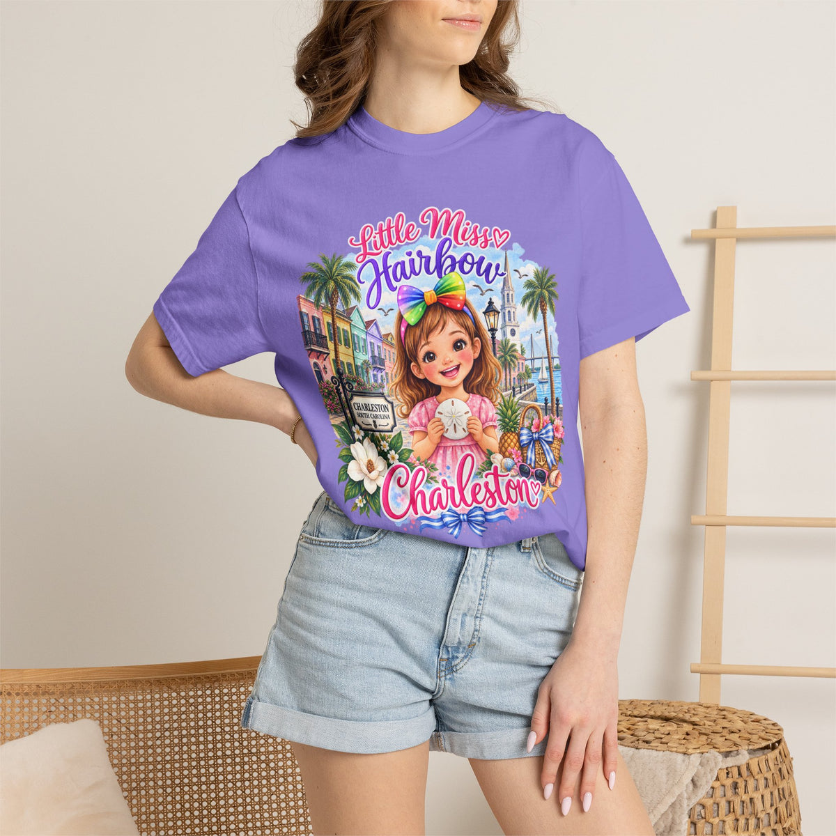 Little Miss Hairbow Charleston T-Shirt