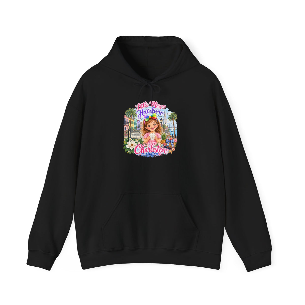 Little Miss Hairbow Charleston Hooded Sweatshirt