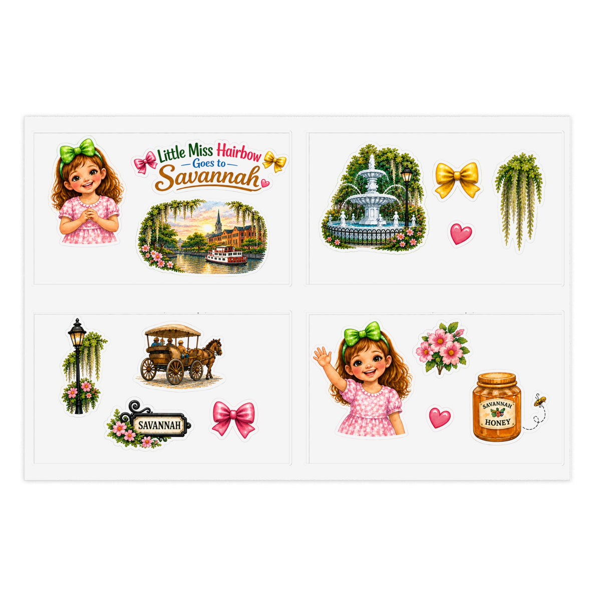 Little Miss Hairbow Savannah Stickers