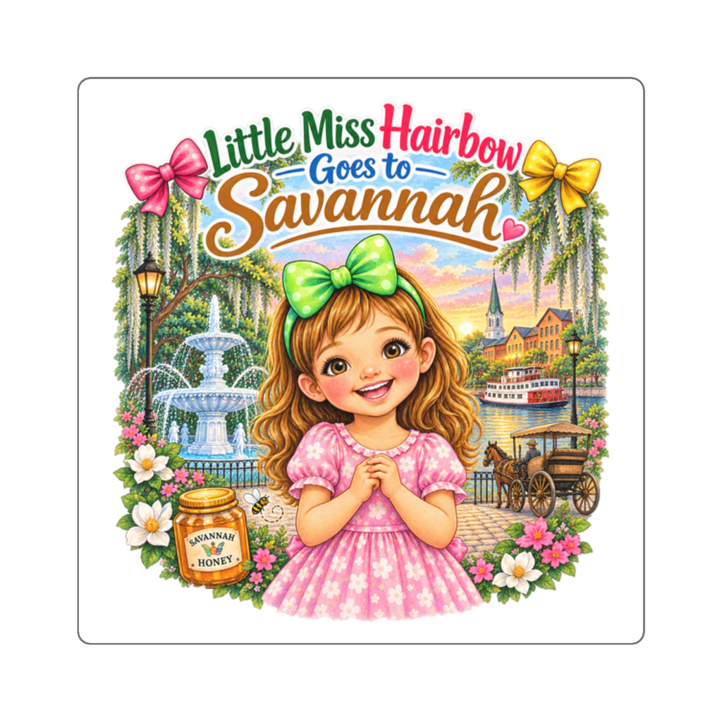 Little Miss Hairbow Goes to Savannah Sticker