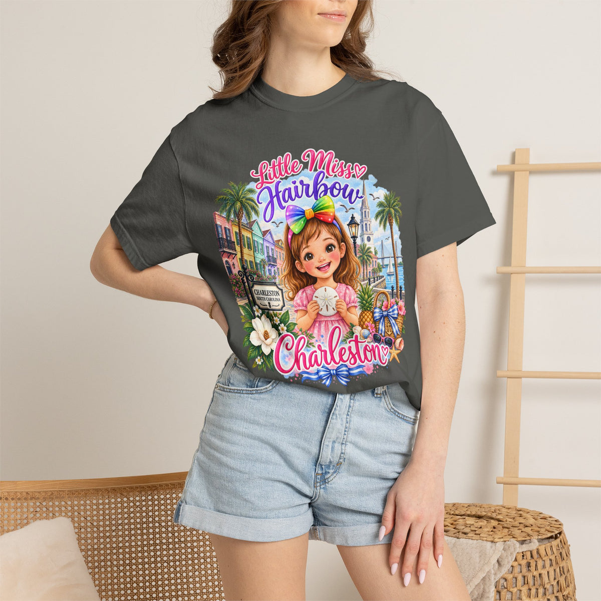 Little Miss Hairbow Charleston T-Shirt