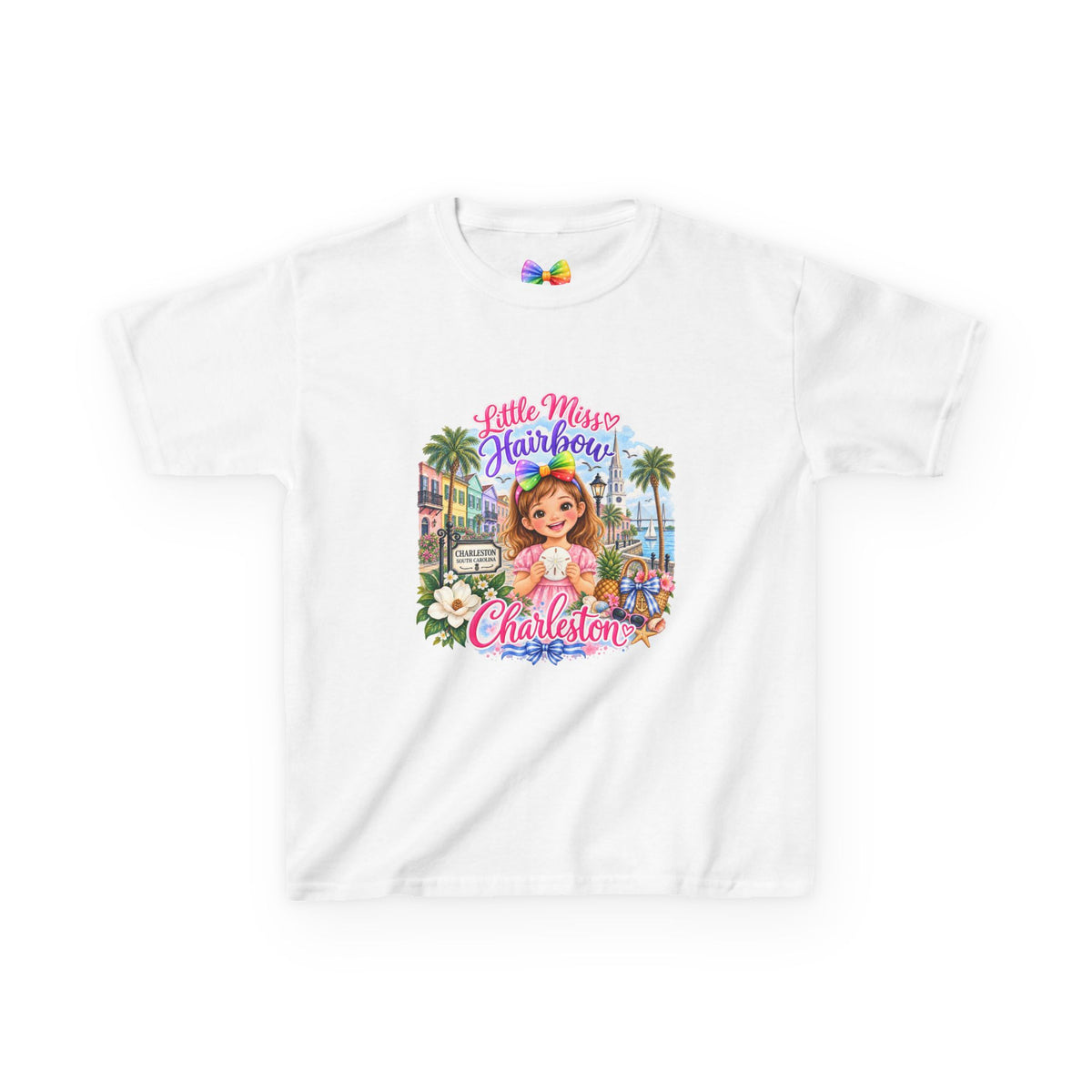 Little Miss Hairbow Goes to Charleston T-shirt