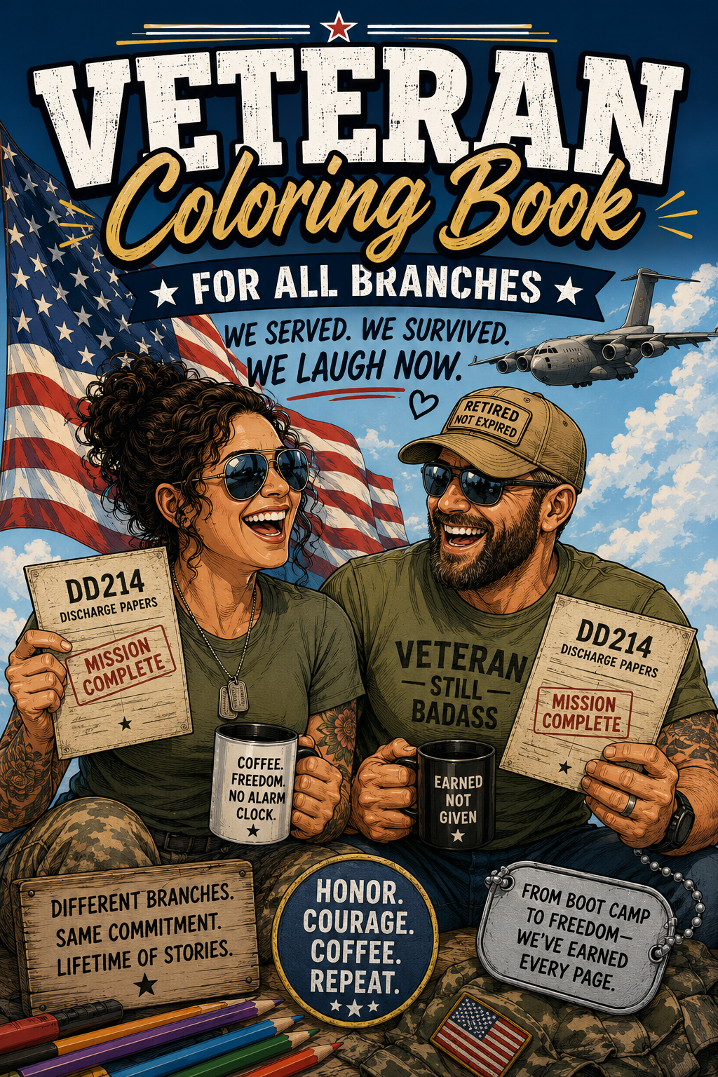 Veteran Coloring Book: For All Branches