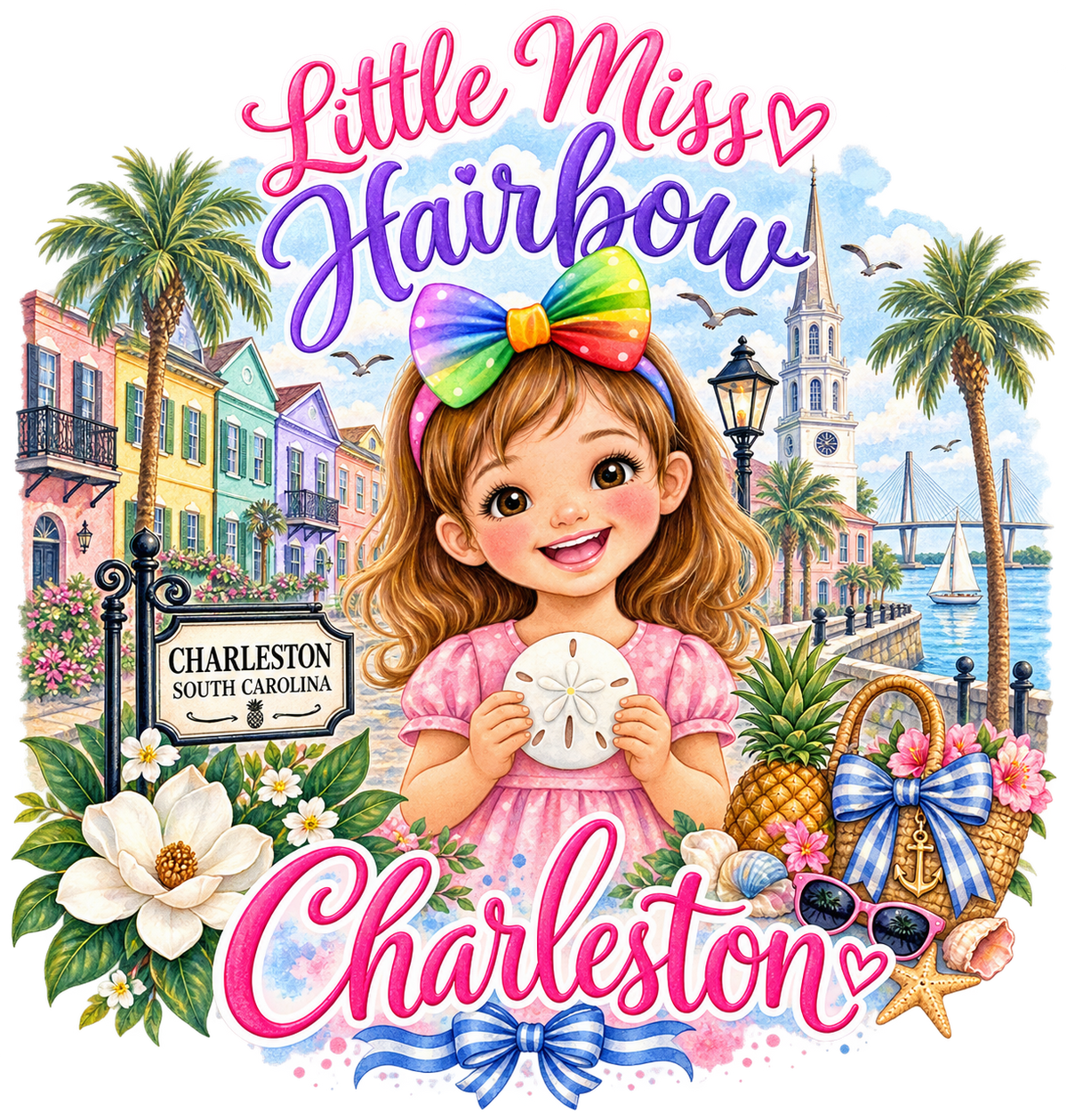 Little Miss Hairbow Charleston Coloring & Activity Pack- Digital Download
